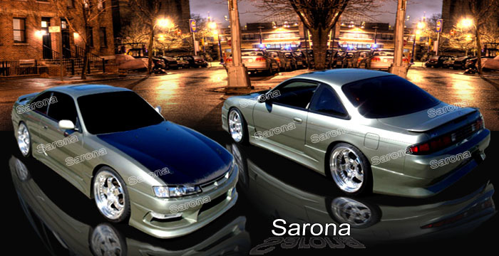 Custom Nissan 240SX  Coupe Body Kit (1997 - 1998) - $1090.00 (Manufacturer Sarona, Part #NS-043-KT)